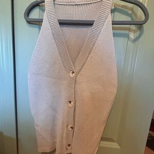 Commense light gray Button-Up Sweater Vest